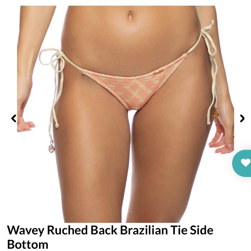 Luli Fama Diamantes de coral Tie Side Bikini Bottom